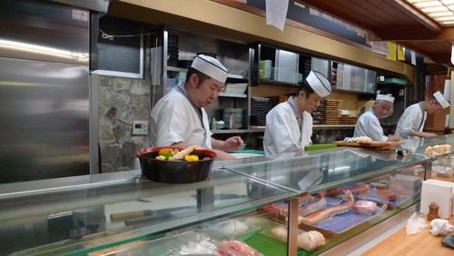 Thick pieces of raw fish is a problem