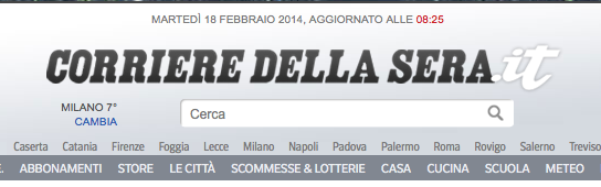 My interview for Corriere della Sera (the biggest newspaper in Italy..)