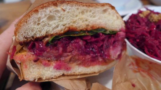 Pulled pork sandwich at Frenchie To Go