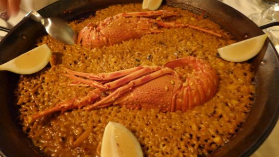 Rice with lobster